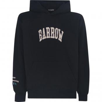 Hoodie Black Patterned Logo Pocket S