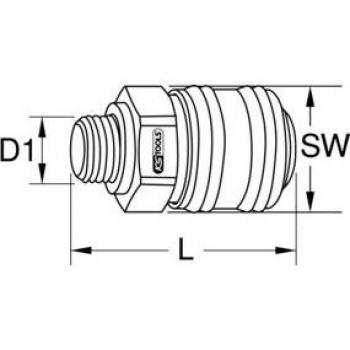 Raccord en laiton G3/8 pouces AG avec filetage extérieur KS Tools 515.3481