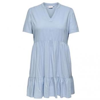 ONLY CARMAKOMA Minikleid »CARTIRI-CARO S/S V-NECK LIN DRESS TLR« in verschiedenen Farben