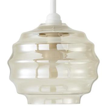 Patty Unisex Champagne Bubble Glass Pendant – Light Sand
