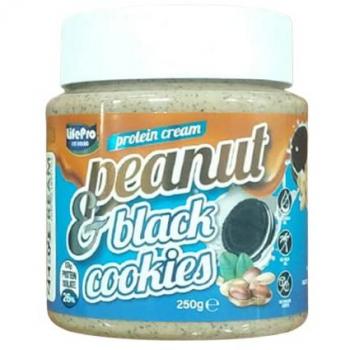Natillas energéticas Life Pro Fit Food Protein Cream Peanut Black Cookies 250g