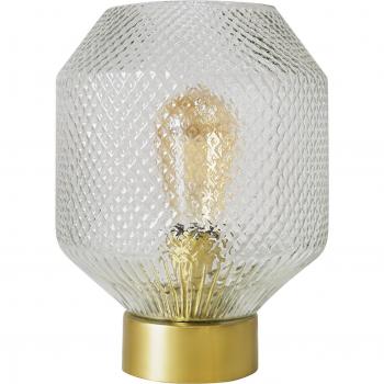 Textured Glass Antique Brass Table Lamp
