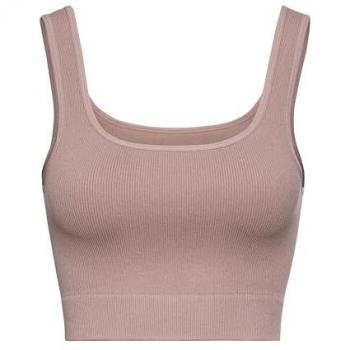 LASCANA Seamless Rippstruktur Crop-Top Damen Braun Gr.XS (32/34)