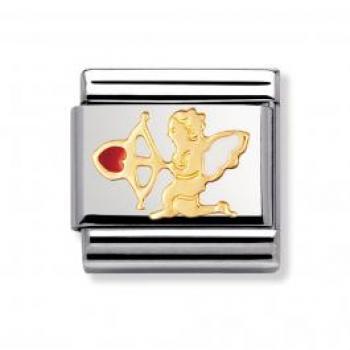 Classic Gold Heart Cupid Ornament
