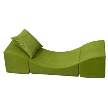 Pouf‑fauteuil‑table enfant vert (Velinda)