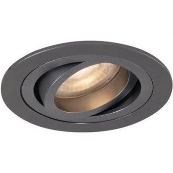 Faretto Moderno Rondoo grigio scuro 1xWatt Alluminio Qazqa