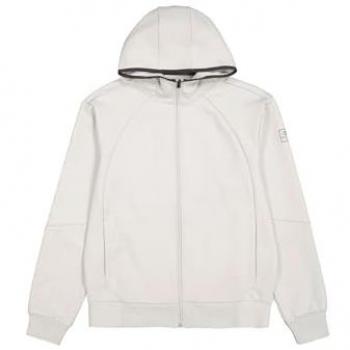 Felpa in poly-cotton interlock con cerniera