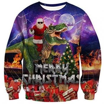 Weihnachtsfrühstück: Rave Friday Dino‑Pulli 3D