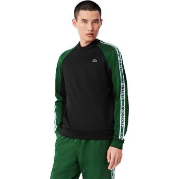 Felpa Lacoste Sport Colore Nero & Verde a Spina di Dente