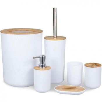 Accesorios de Baño de Bambú 6 uds