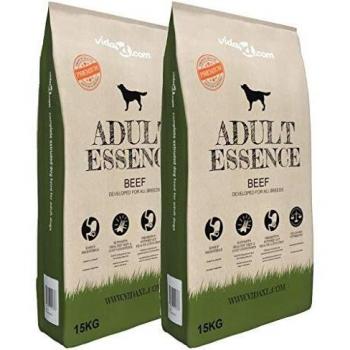 VidaXL Cibo Secco per Cani Premium Adult Essence Manzo 2 unità 30 kg