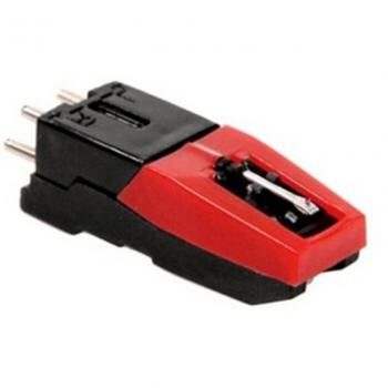 Cartouche Phono pour tourne-disque vinyle avec stylus remplaçable noir et rouge