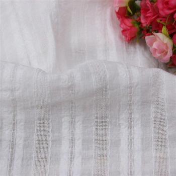 Tissu DIY coton blanc dentelle broderie 150cm 1m