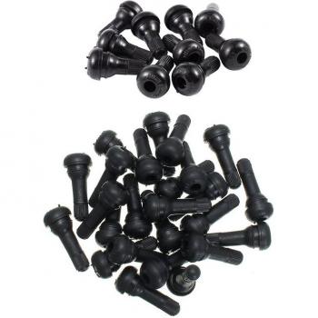 Valve Capuchon Noir TR412 – 10 pièces en caoutchoux