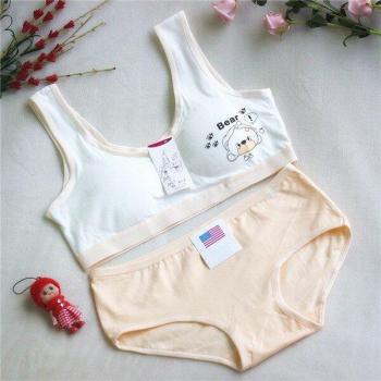Puberty Bra and Underwear Set for Young Students