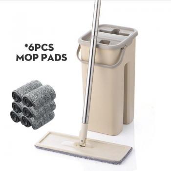 SDARISB Spin Mop with Bucket Wiper for Easy Floor Cleaning