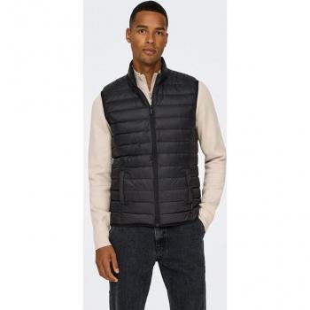 Negro Infinito – Chaleco Lightweight de Only & Sons