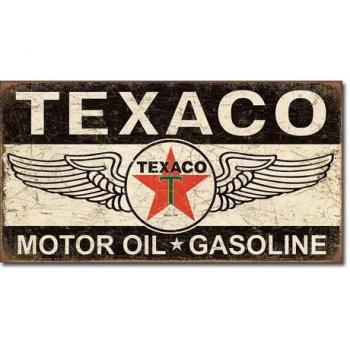 Desperate Enterprises Texaco Flugblattblech, 21 × 40 cm, flach
