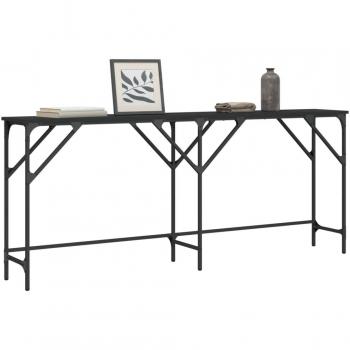 VidaXL Engineered Wood Console Table Black 180x29x75 cm