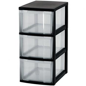Rollwagen IRIS New Chest – Kunststoff, schwarz/transparent