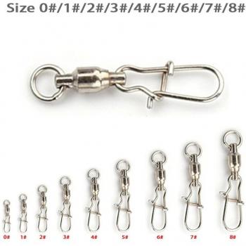 20pcs Crane Duo Lock Snap Fishing Hook Connectors Size 0-8