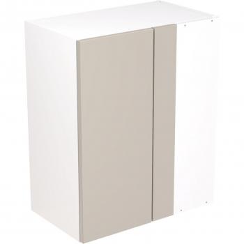 Flatpack Closed Corner Wall Unit Value Slab Standard Matt Light Grey 600mm