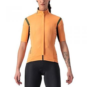 Castelli Gabba RoS Rosso Corsa Jersey Mujer GORE‑TEX INFINIUM Naranja y Verde