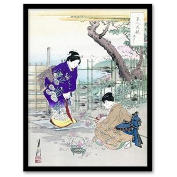 Japanese Purple Gekko Garden Poster