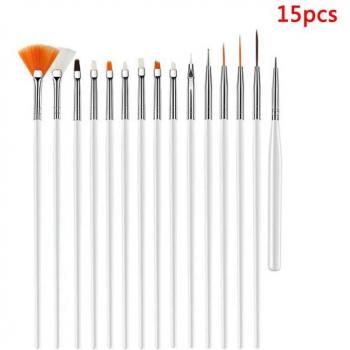 Manicure Mastery Brush Collection – 15 Acrylic & UV Gel Pens