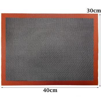 Perforierte Silikon‑Backmatte 30×40 cm – Matte Rückseite, kein Stock – Macaron‑Pfanne