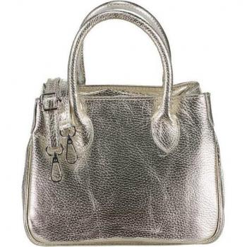 Hausfelder Manufaktur Handtasche in Metallic-Optik
