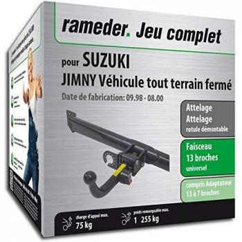 Rameder Attelage rotule démontable Suzuki JIMNY + Faisceau 13 Broches