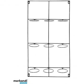 Zwart metalen plantenpotten wandhanger 39x75cm