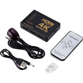 Grwibeou 5 Port HDMI Switcher with IR Remote Controller