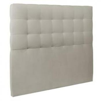 Tête de lit rembourrée en velours taupe 140x120 cm