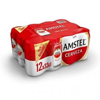 Amstel Rubia 12 latas de 33 cl