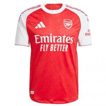 Arsenal 25/26 Home Authentic Short Sleeve Tee – adidas Crimson/White (Small)