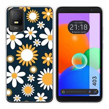 Funda de Silicona TCL 403 con Diseño de Flores