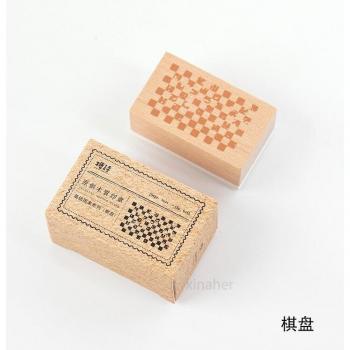 Sello Decorativo de Alfabeto y Números en Madera