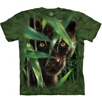 Größe 2XL Mountain Unisex T-Shirt „Wilde Augen – Schwarzer Panther“