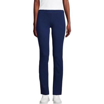 Lands' End Women's Starfish Slim-Cut Jersey Pant – Deep Blue Navy, Size XL