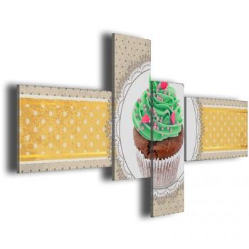 Mural Décoratif Cupcake 130×65 cm