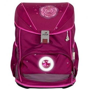 ErgoFlex Exklusiv LED Schulranzen-Set 5tlg. – 38 cm – Glitter Rose – für Schule