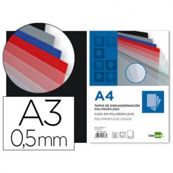 Couverture de reliure en polypropylène A3 0,5 mm noire opaque 100