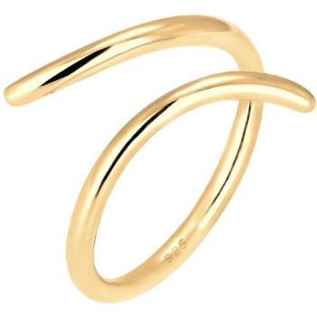 Bague Elli 50 mm – Argent 925, design torsadé et enveloppant – Doré