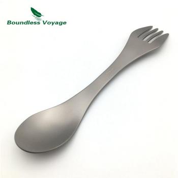 Cuillère en Titane Spork Ustensiles de Camping Léger