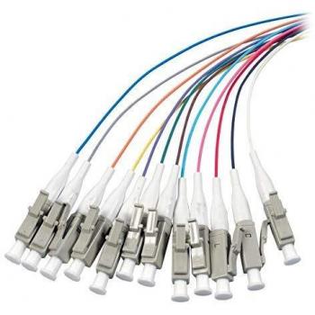 Techly Professional 024919 Set 12 Pigtail Fibra Ottica Multimodale OM3 LC 50/125 2 m Multicolor