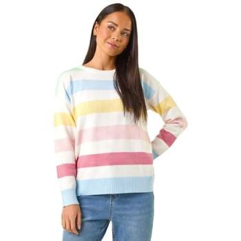 Ivory Petite Stripe Knit Jumper by Roman, Size 18 Women’s