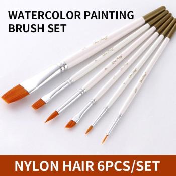 Set de 6 Pinceles de Pintura para Acrílico y Acuarela