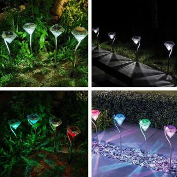 4pcs Solar-Powered LED Lawn Decoration Lights